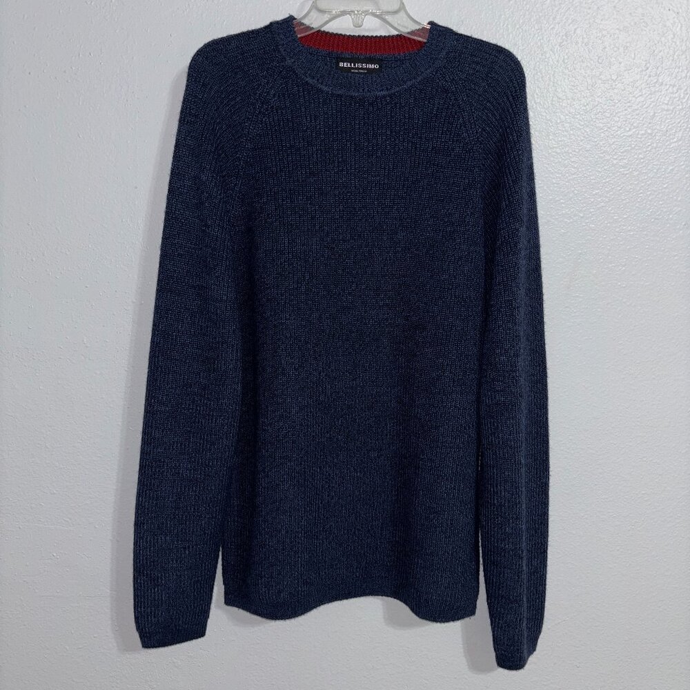 Bellissimo Men's Navy Crewneck Sweater